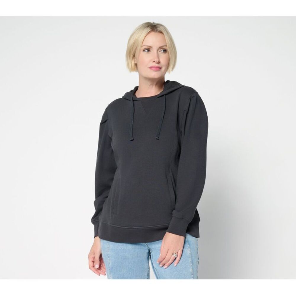 LEGO Women's Top Sz M French Terry Printed or Solid Hoodie Black A703109